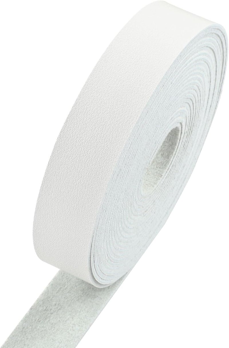 CDY Soft Faux Leather Strap: 1 Inch Wide 200 Inches Long Leather Strip 2mm for DIY Craft Projects Thick Very Suitable for Traction Ropes Bag Straps (Rice White) - Image 2